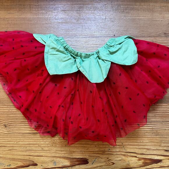Gymboree red strawberry tulle elastic waistband skirt SIZE 2T - Picture 4 of 4